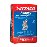 El Lagar: Ferreteria y materiales para construccion: Pisos, baños y cocinas: Bondex Plus Ceramica y Porcelanato Gris 40 Kg Intaco